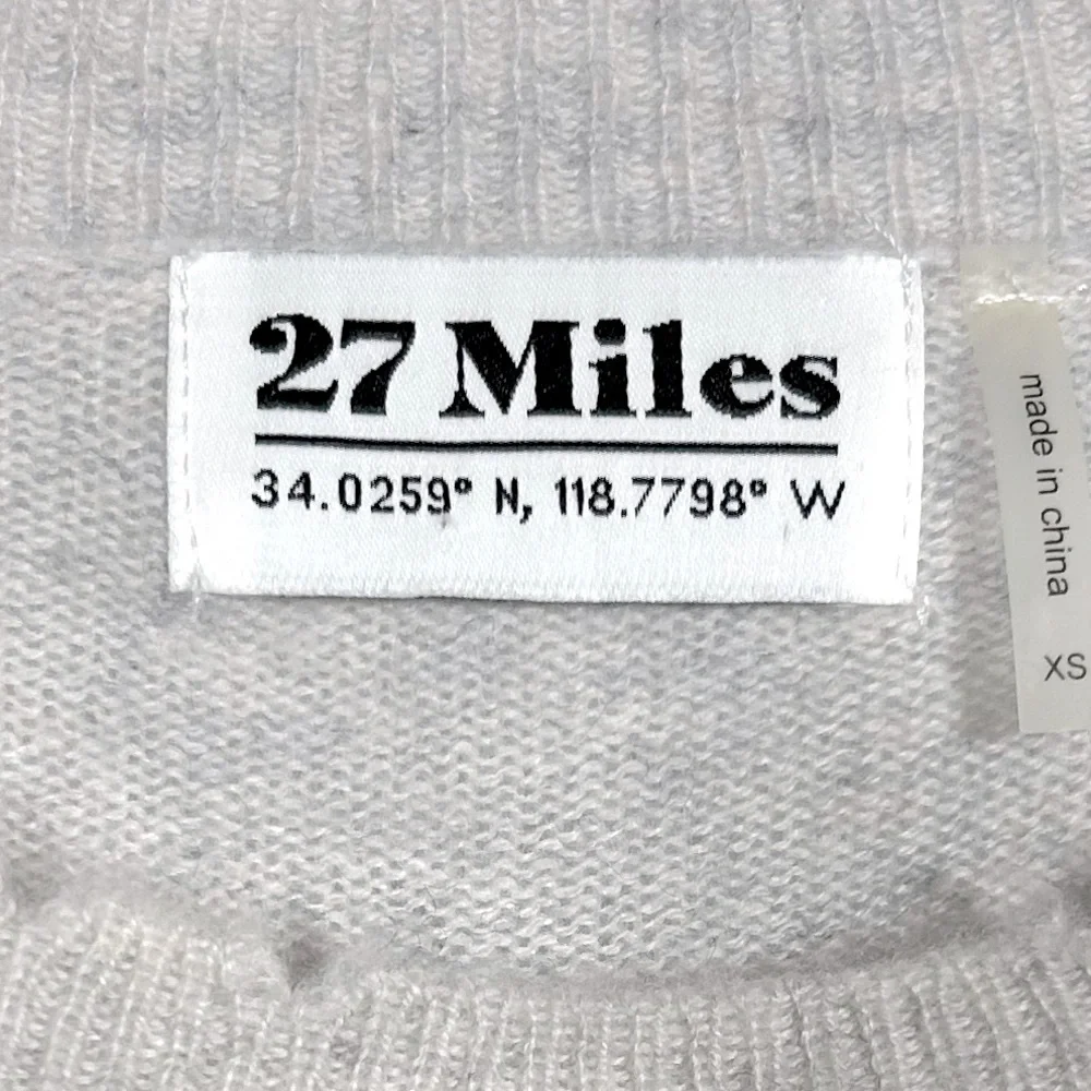 27 MILES MALIBU Cashmere Carmen sweater in the color Salt Size XS - Picture 9 of 10